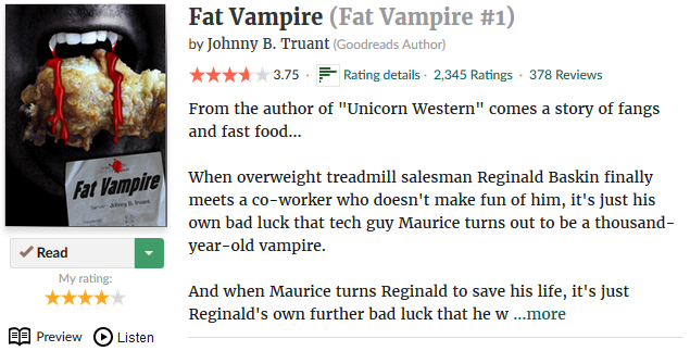 BOOK REVIEW: Fat Vampire, by Johnny B. Truant